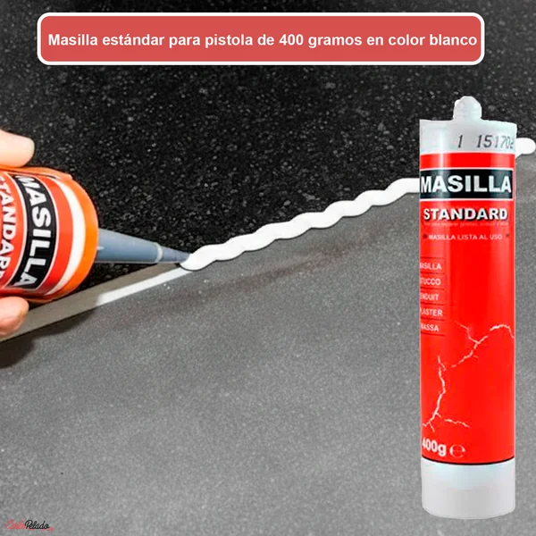Masilla Standard Para Pistola 400 Gramos Blanco