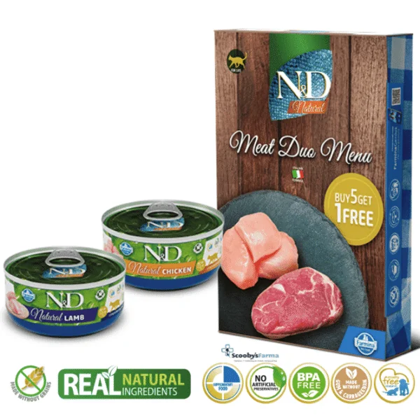MEAT Duo Menú ND Natural latas gatos 6x70 g