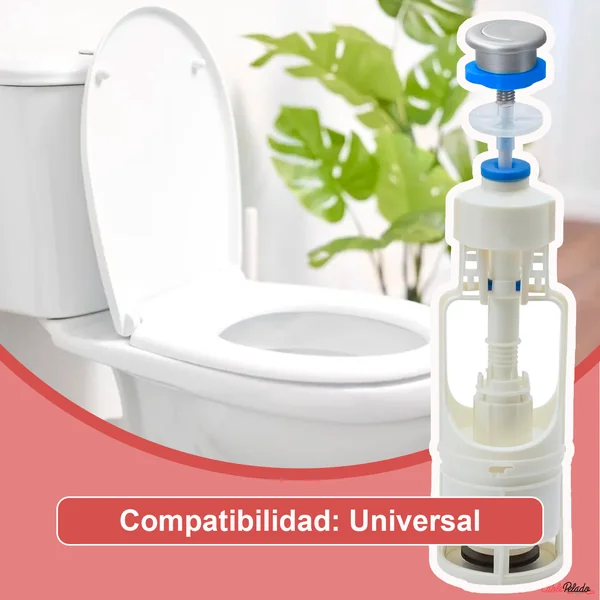 Mecanismo Con Pulsador Descarga Cisterna Blanco