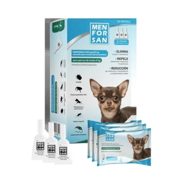 Menforsan Pipetas antiparasitarias perros 3 pipetas