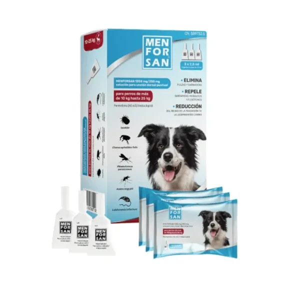 Menforsan Pipetas antiparasitarias perros 3 pipetas