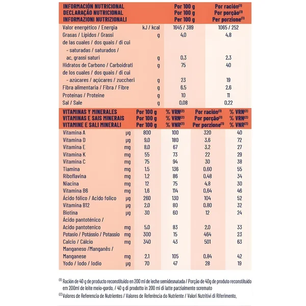 Meritene Cereales con Proteínas para 13 raciones | Multifruta