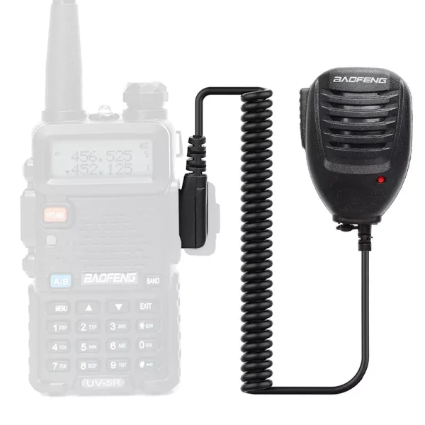 Microfono-altavoz para Walkie Talkie Baofeng UV-5R Negro