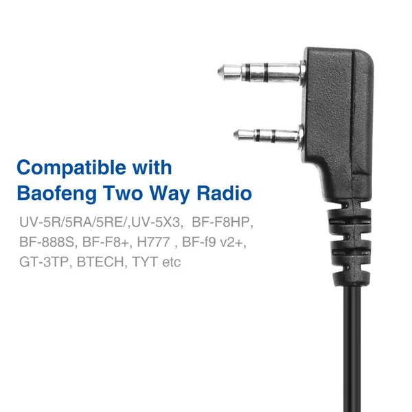 Microfono-altavoz para Walkie Talkie Baofeng UV-5R Negro