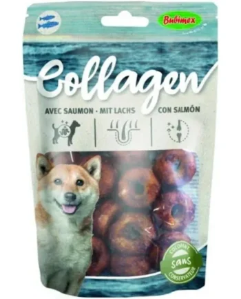 Mini aritos de salmón con colágeno para perros pequeños