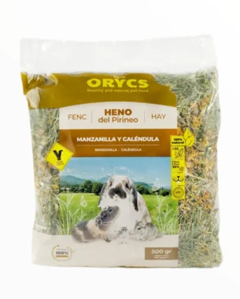 Miniorycs Heno del Pirineo con Manzanilla y Caléndula 500g