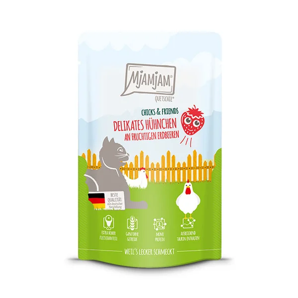 MjAMjAM - Chicks & Friends Pollo con Fresas 125g
