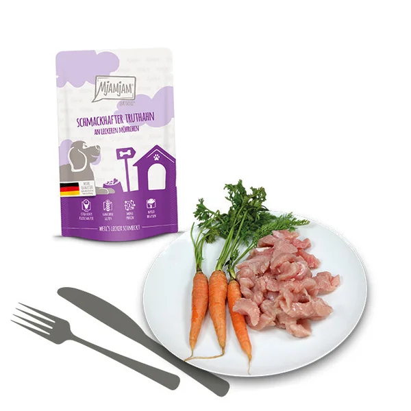 MjAMjAM - Delicioso Pavo con zanahorias 125g