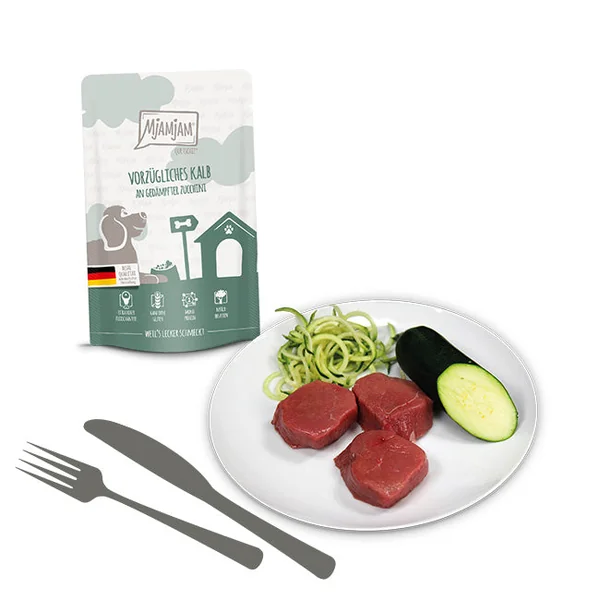 MjAMjAM - Delicioso Vacuno con calabacín al vapor 125g