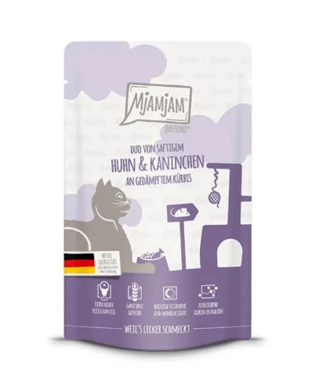 MjAMjAM - DUO de jugoso Pollo y Conejo con calabaza 125g