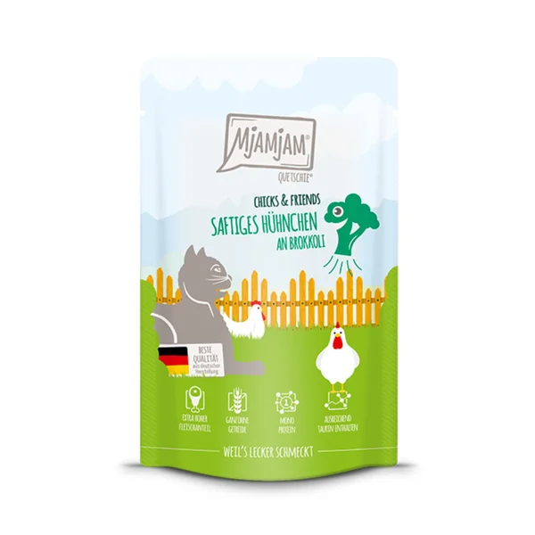 MjaMjaM Gato - Pouch Chick&Friends Pollo con brócoli 125gr
