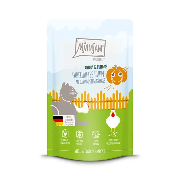 MjaMjaM Gato - Pouch Chick&Friends Pollo con calabaza 125gr