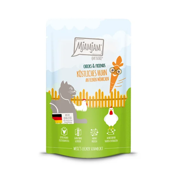 MjaMjaM Gato - Pouch Chick&Friends Pollo con zanahoria 125gr