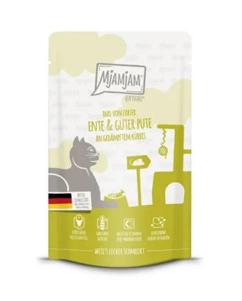MjaMjaM Gato - Pouch de pato y pavo con calabaza125gr
