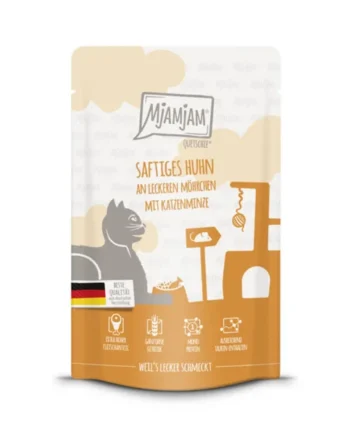 MjaMjaM Gato - Pouch de pollo con zanahorias 125gr