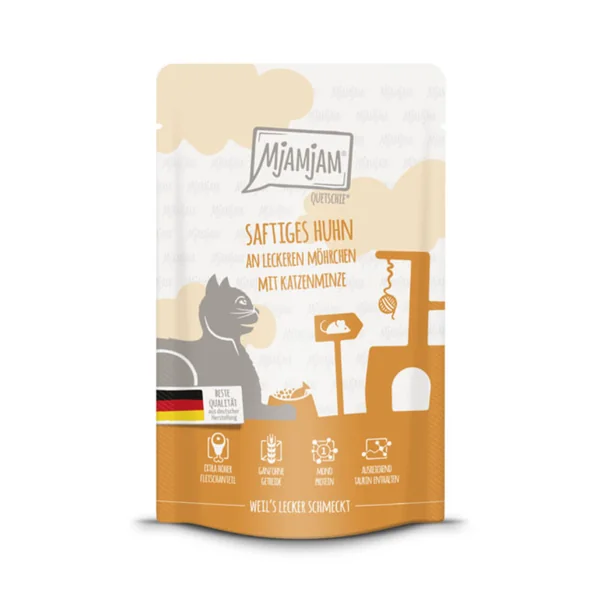 MjaMjaM Gato - Pouch de pollo con zanahorias 125gr