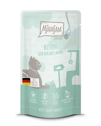 MjAMjAM - Kitten Pavo con Aceite de Salmón 125g
