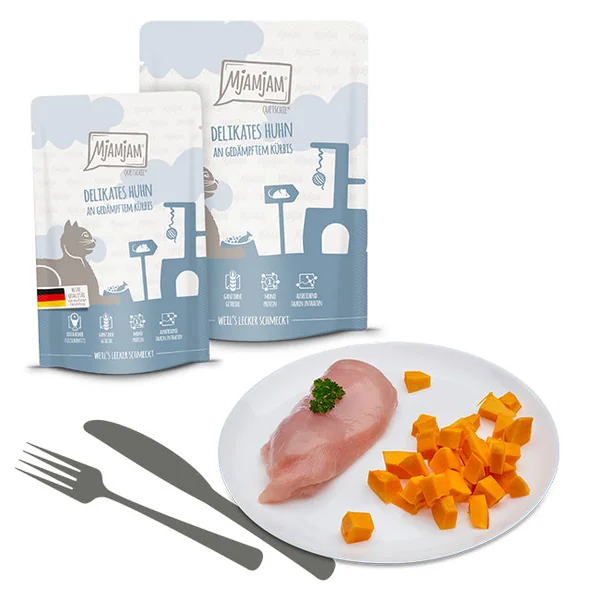 MjAMjAM - Pollo delicado con calabaza al vapor 125g
