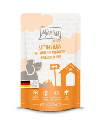 MjAMjAM - Pollo jugoso con Pato tierno, Zanahorias y Mijo 125g