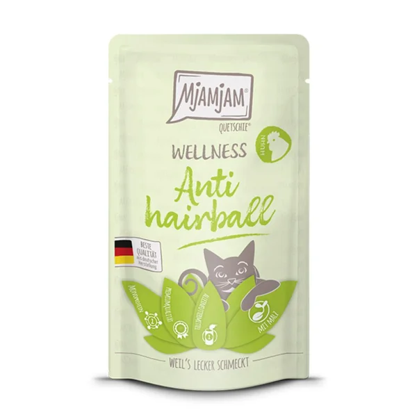 MjaMjam - Pouch Wellness Anti Hairball Pollo 125gr