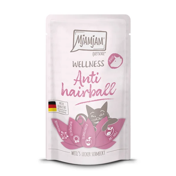 MjaMjam - Pouch Wellness Anti Hairball Ternera 125gr
