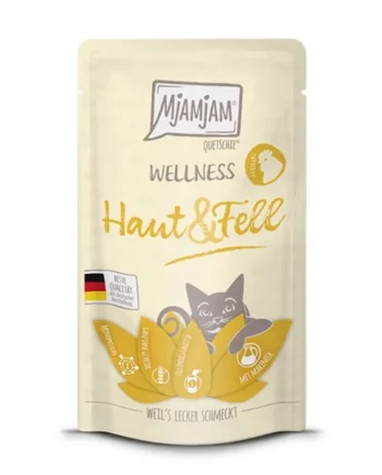 MjaMjam - Pouch Wellness Piel y pelaje Pollo 125gr