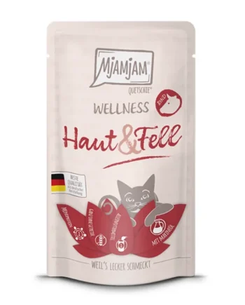 MjaMjam - Pouch Wellness Piel y pelaje Ternera 125gr