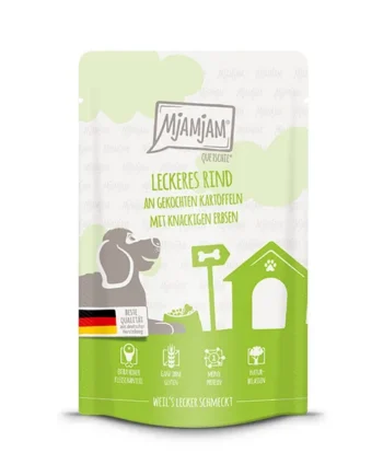 MjAMjAM - Vacuno sabroso con patatas hervidas y guisantes crujientes 125g
