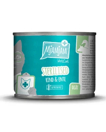 MjAMjAM VetCat - Esterilizado (Ternera y pato) 200g