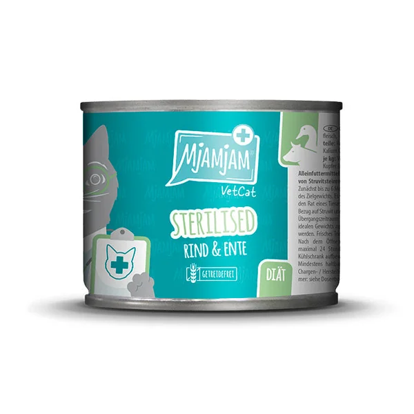 MjAMjAM VetCat - Esterilizado (Ternera y pato) 200g