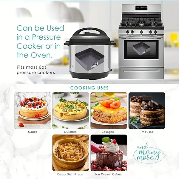 Molde para horno cuadrado Clip-Clap desmontable 24 cm Negro