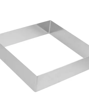 Molde para reposteria cuadrado inox 10 cm Gris
