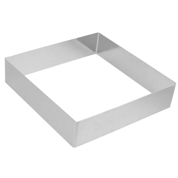 Molde para reposteria cuadrado inox 6 cm Gris