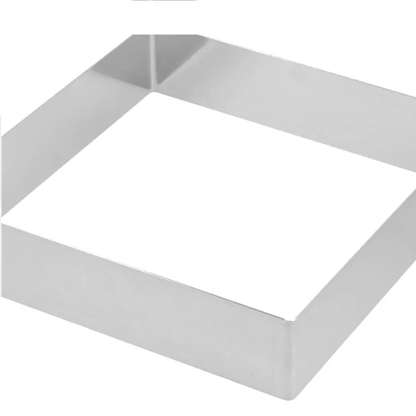 Molde para reposteria cuadrado inox 6 cm Gris