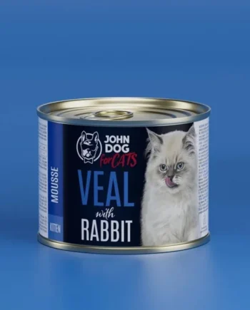 Mousse de ternera y conejo Kitten John Dog