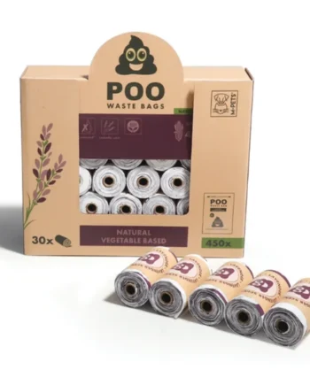 M-PETS – Bolsas higiénicas ecológicas con almidón de maíz (30 rollos/450 bolsas)