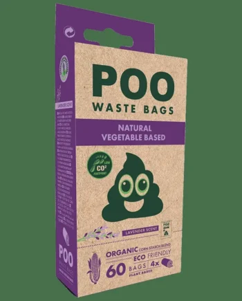 M-PETS – Bolsas higiénicas ecológicas con almidón de maíz (4 rollos/60 bolsas)