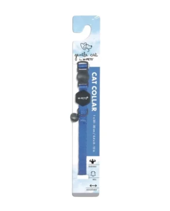 M-Pets Gentle Cat Collar para Gatos — Ajustable Azul