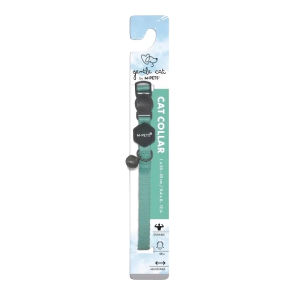 M-Pets Gentle Cat Collar para Gatos — Ajustable Verde