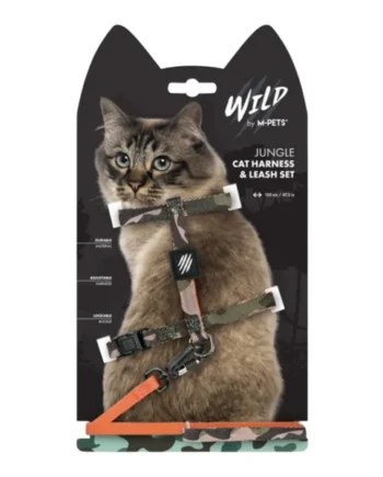 M-Pets Jungle Arnés Ajustable para Gatos — Diseño Selva