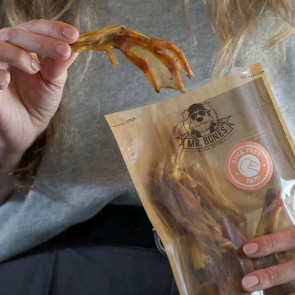 Mr Bones Patas de pato para perros – Snack dental 100% Natural
