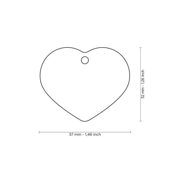 MyFamily - Chapa Basic Corazón Grande en Aluminio