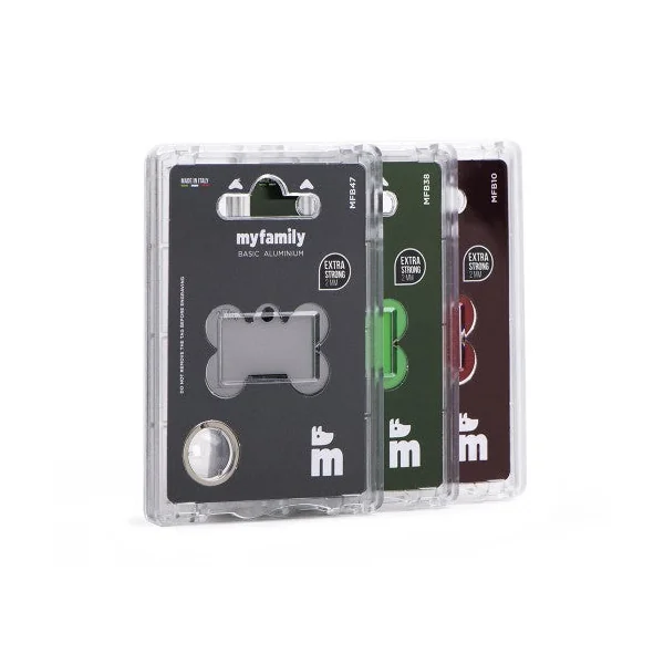 MyFamily - Chapa Basic Hueso Grande en Aluminio