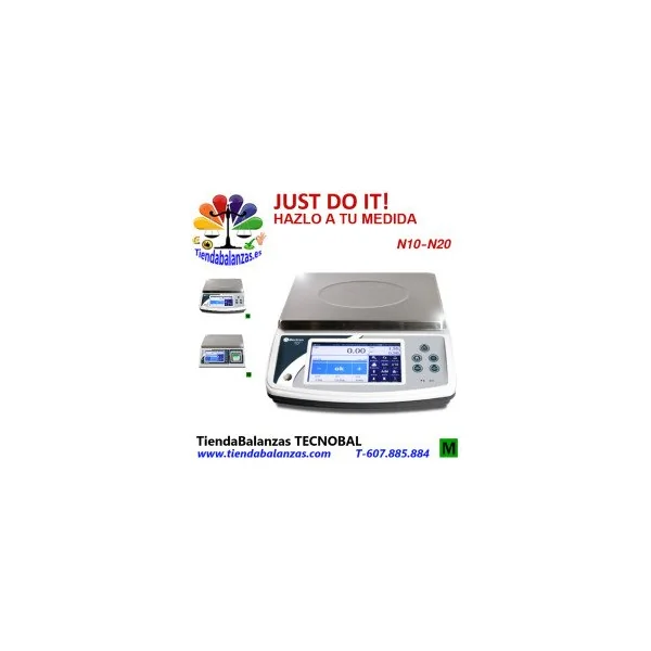 N10-6/15/30Kg 0.1/0.5/1/5/10g 300x230mm control peso Baxtran