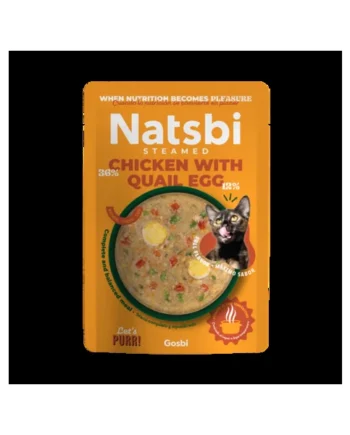 Natsbi - Pollo con Huevo de Codorniz para Gatos 80g