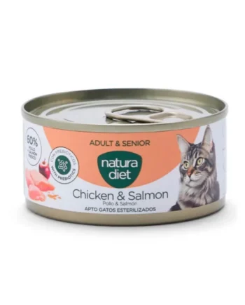 Natura Diet Adult Pollo y Salmón Paté Latas Gatos