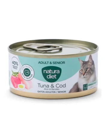 Natura Diet Adult & Senior Atún y Bacalao Paté Latas Gatos