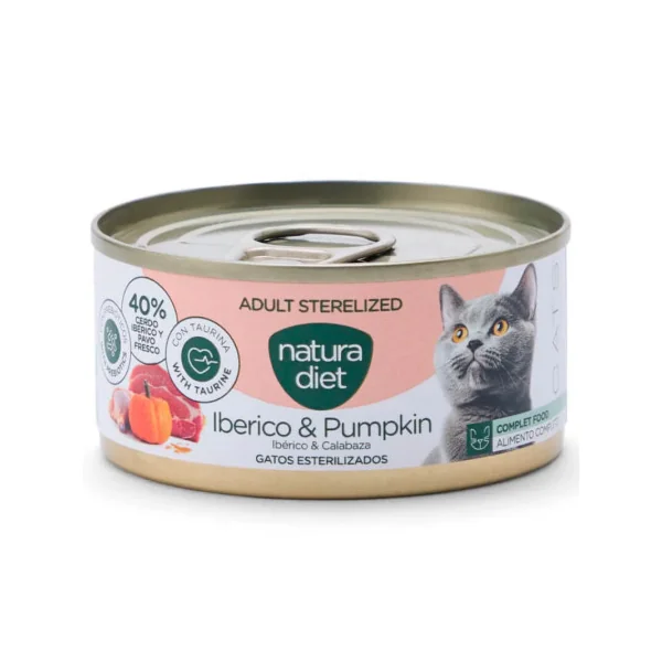 Natura Diet Adult Sterilized Ibérico Paté Gatos