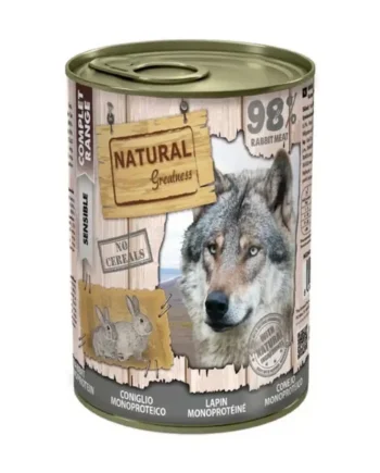 Natural Greatness Conejo Monoproteico-Comida húmeda para perros con digestión sensible