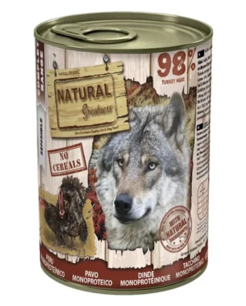 Natural Greatness Pavo Monoproteico – Comida húmeda para perros con digestión sensible